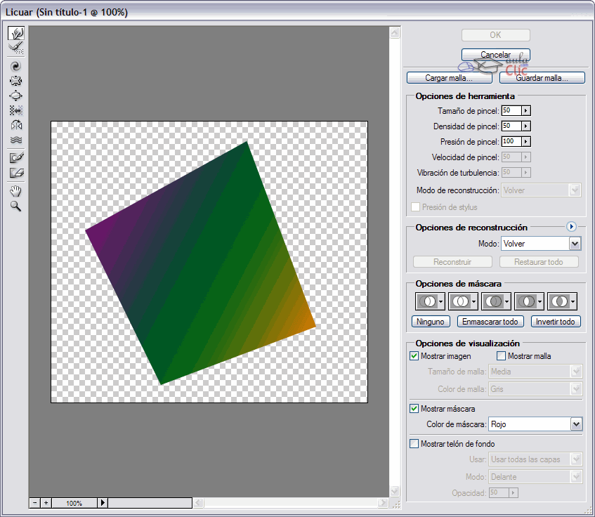 Cuadro de di&aacute;logo del filtro Licuar