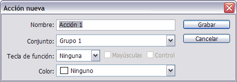 Nueva acci&oacute;n