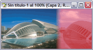 Ejemplo de máscara de capa visible