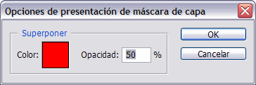 Opciones de máscara de capa