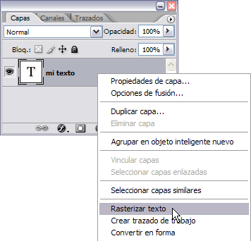Rasterizar capa en menu contextual