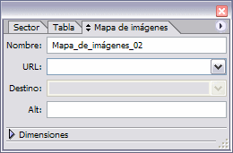 Ventana de propiedades de Mapa de imagen