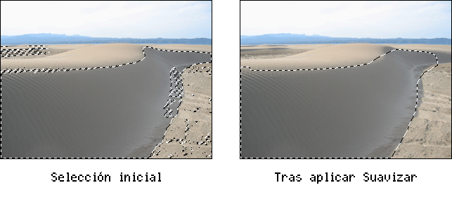 Ejemplo del comando Suavizar