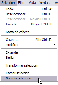 Guardar selección en Selección
