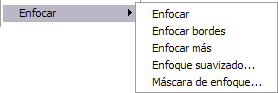 Submen&uacute; en Filtro -> Enfocar