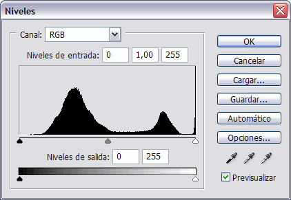 Cuadro de di&aacute;logo de Niveles de saturaci&oacute;n