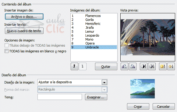 &Aacute;lbum Valencia