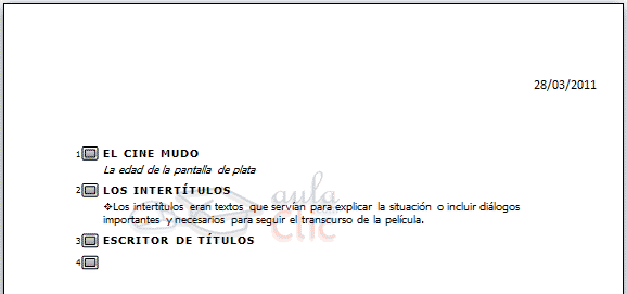 Impresi&oacute;n del esquema