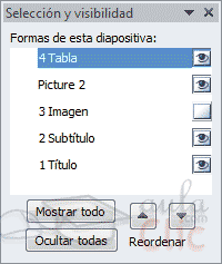Selecci&oacute;n y visibilidad