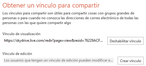 v&iacute;nculo compartir