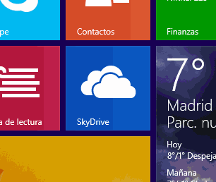 SkyDrive en w8
