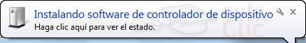 Mensaje aviso en &aacute;rea de notificaci&oacute;n