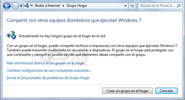 Crear un grupo hogar