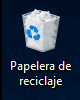 icono papelera con papeles