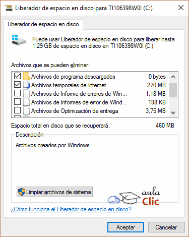 Liberadoor de espacio en disco