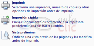 Elegir tipo de impresi&oacute;n