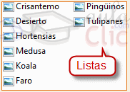 Vista Listas