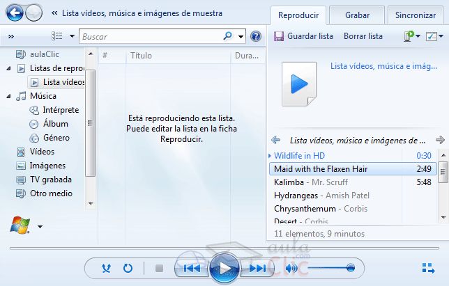 Lista de reproducci&oacute;n