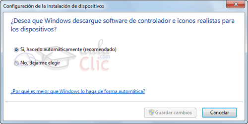 Configurar instalaci&oacute;n drivers