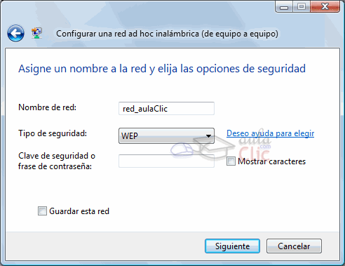 Configurar red ad hoc