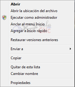 nuevo acceso directo