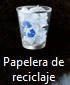 icono papelera con papeles