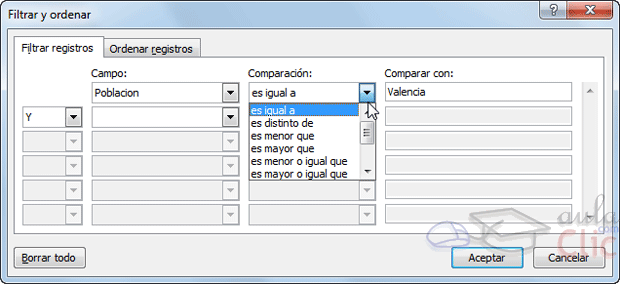 Filtrar y ordenar
