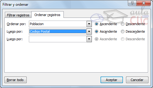 Filtrar y ordenar