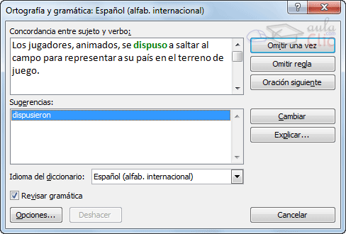 Ejemplo gramatical