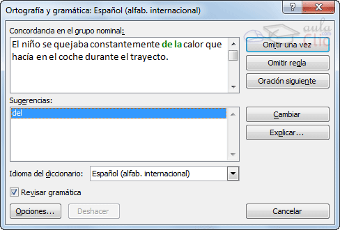 Ejemplo gramatical