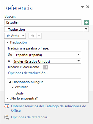 Referencia > Traductor