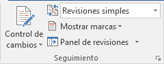 Activar control de cambios