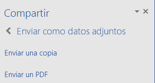 Enviar como datos adjuntos