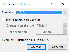Numeraci&oacute;n de t&iacute;tulos