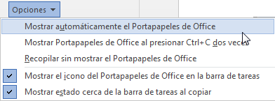 opciones portapapeles