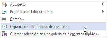 Organizador de bloques de creaci&oacute;n