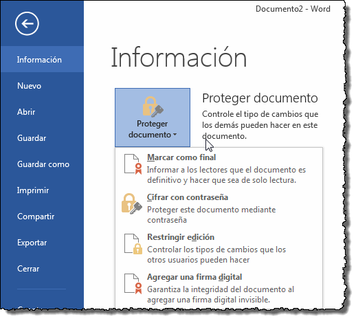 proteger documento