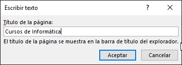Establecer t&iacute;tulo