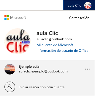 Desplegable usuario de Word