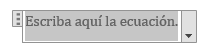 escribir ecuaci&oacute;n