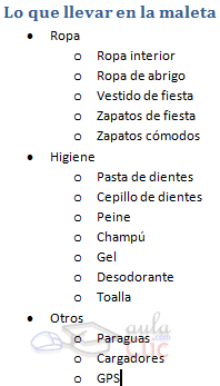 Lista de vi&ntilde;etas