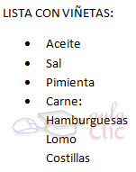Lista de vi&ntilde;etas