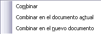 Opciones de Combinar