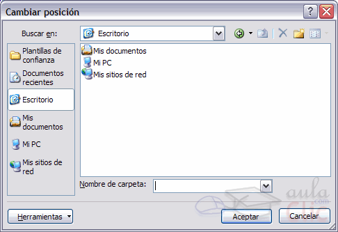 Cambiar posici�n