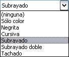 Opciones inserci�n