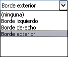 Opciones lineas cambiadas